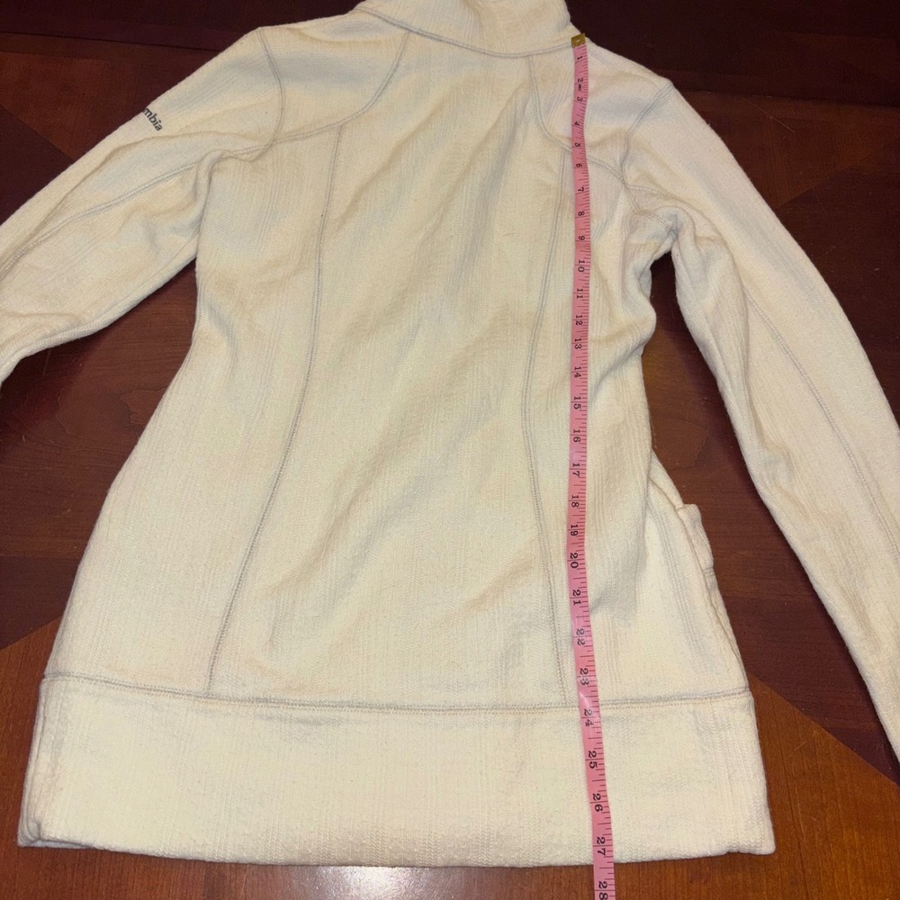 Columbia Omni-Shield | Womens XS | Full Zip Ribbed Knit Tapered Waist Sweater - Picture 9 of 11